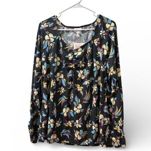 Floral Patterned Women's LuLaRoe Blouse 2XL